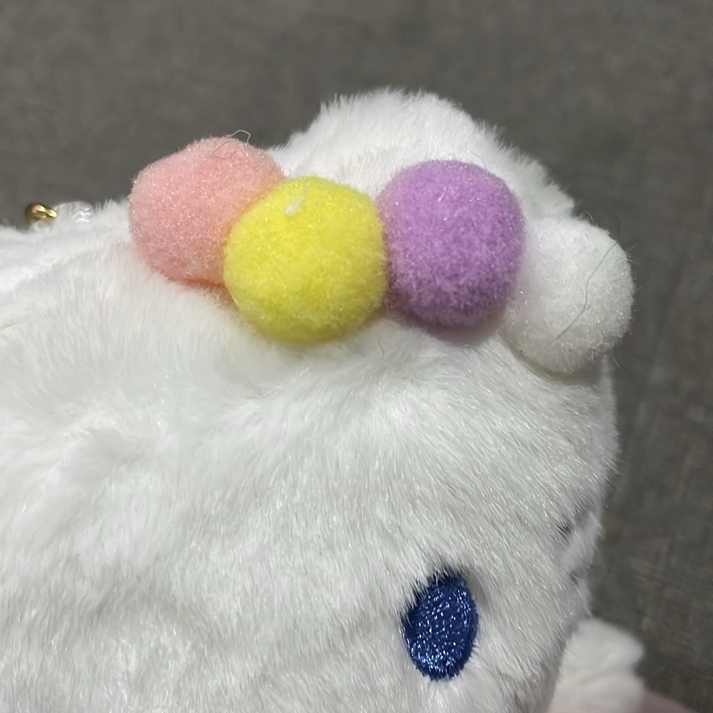 Hello Kitty with Puff balls and tulle Soft Pink Skirt Keychain - Picture 3 of 8